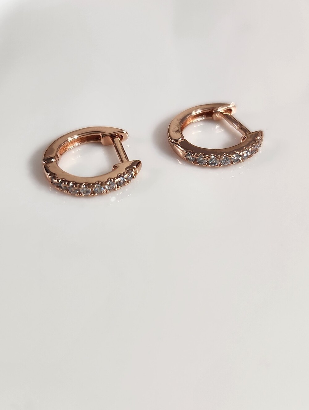 Rose Gold Plated Hoop Earrings